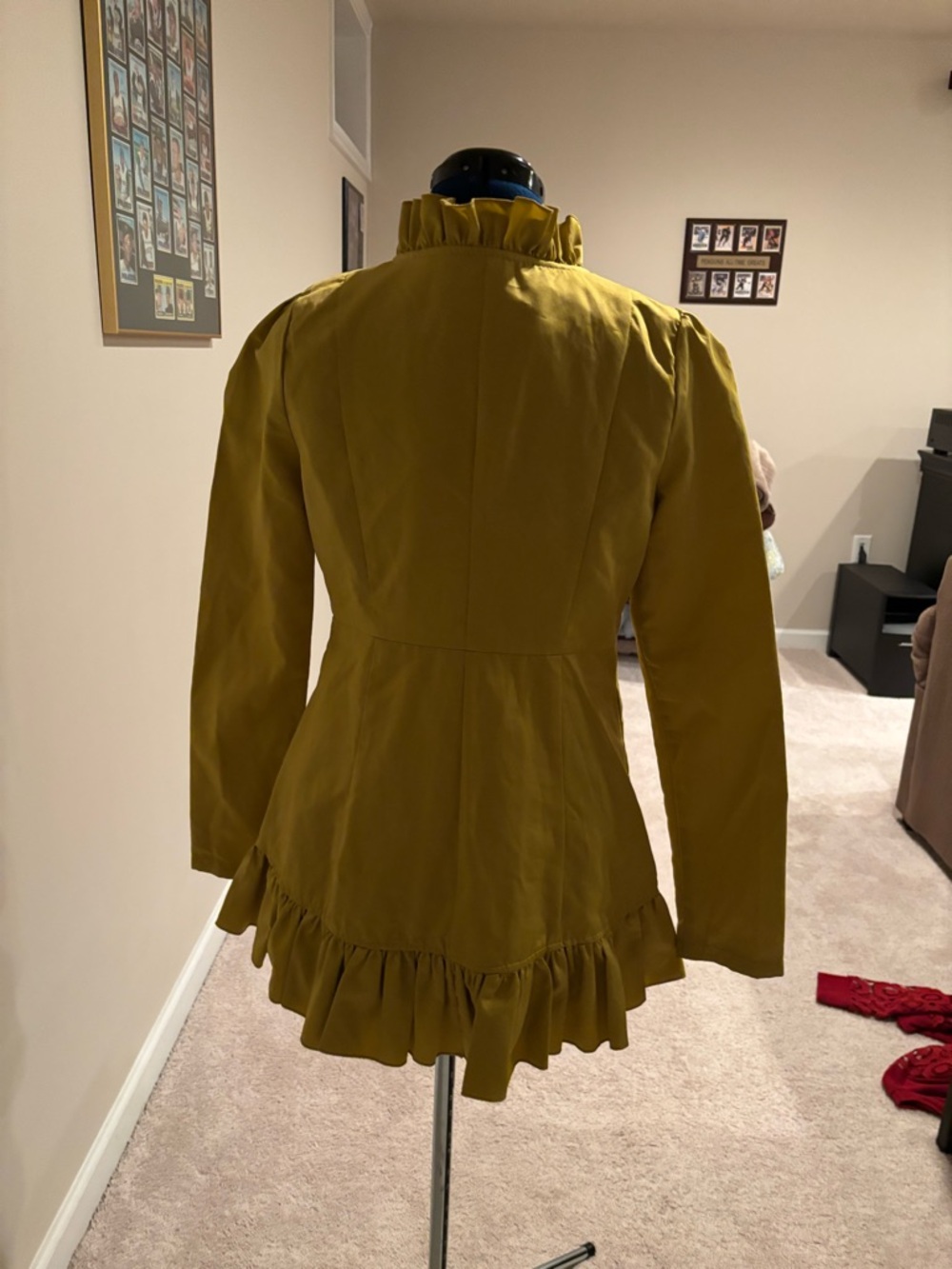 Ryu Bright Yellow Ruffle-Trim Jacket - Picture 2 of 4